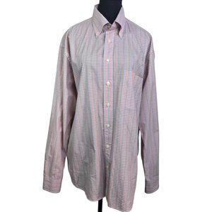 Gant Men's Bleeker Poplin Regular Fit Burton Down Checkered Shirt Size L